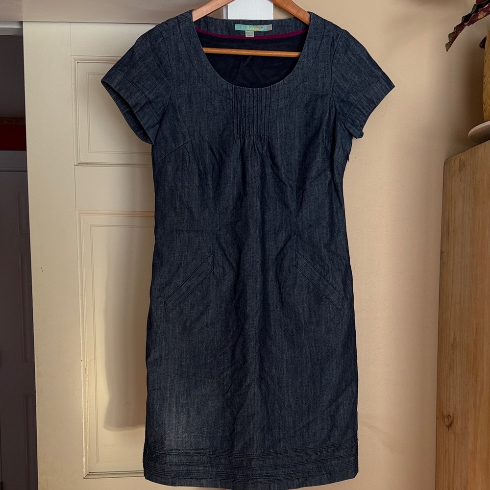 Boden Dark Blue Denim Mini Dress